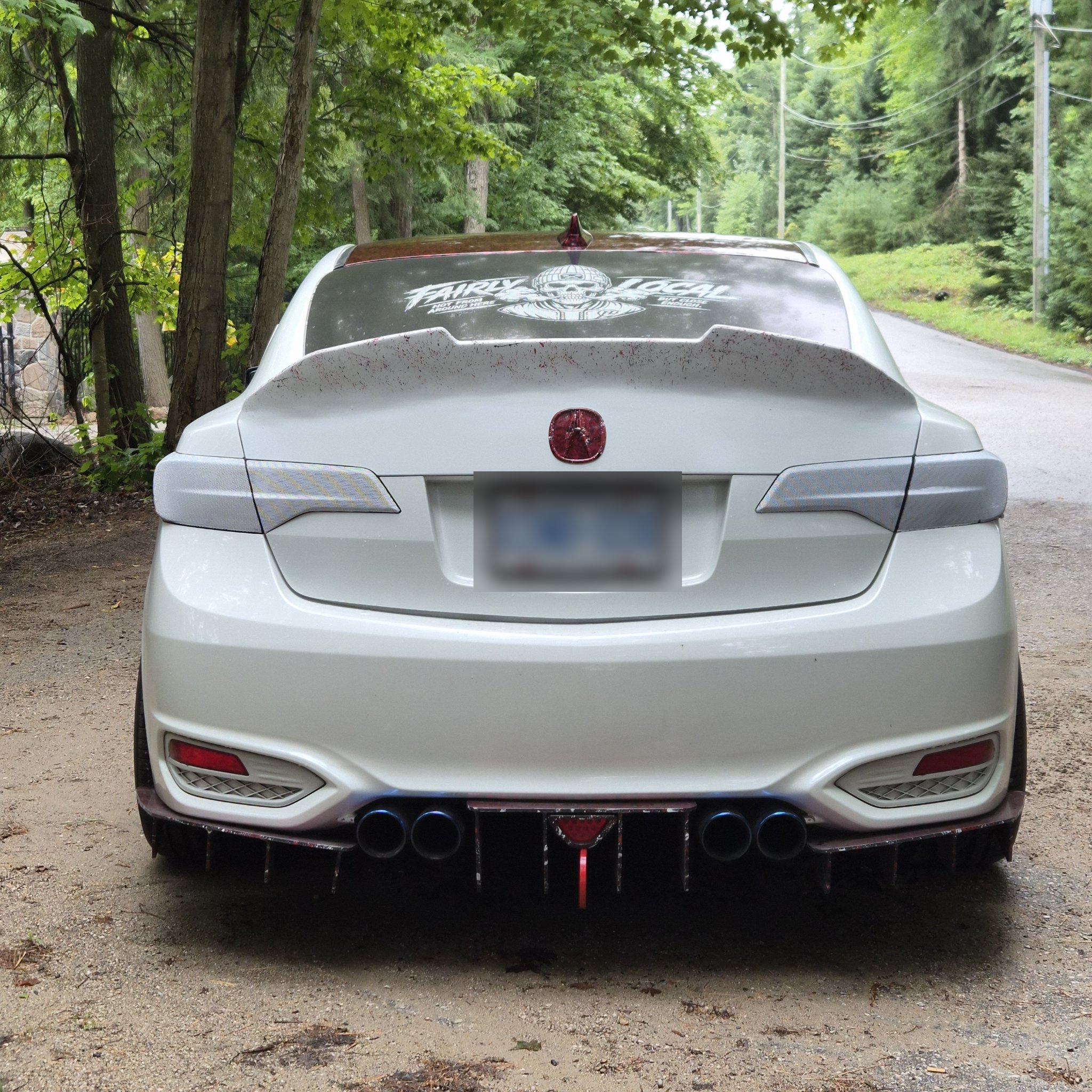 Straight-on finished view of the Acura rear diffuser
