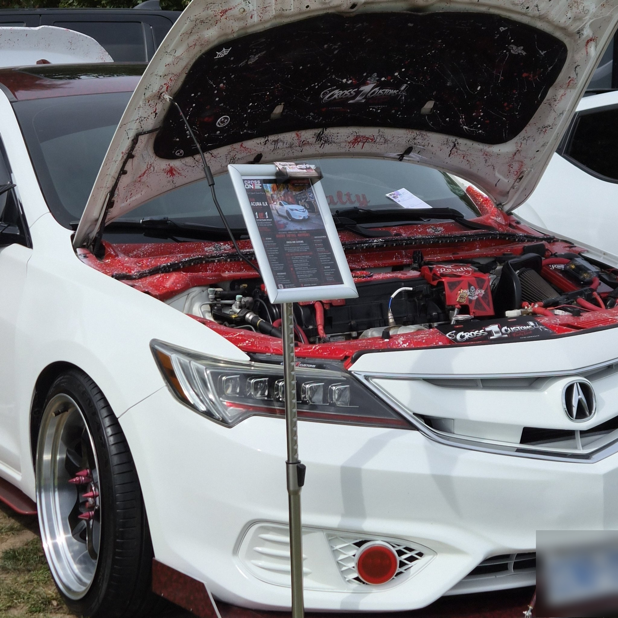 Royalty Acura trunk audio installation at the car show