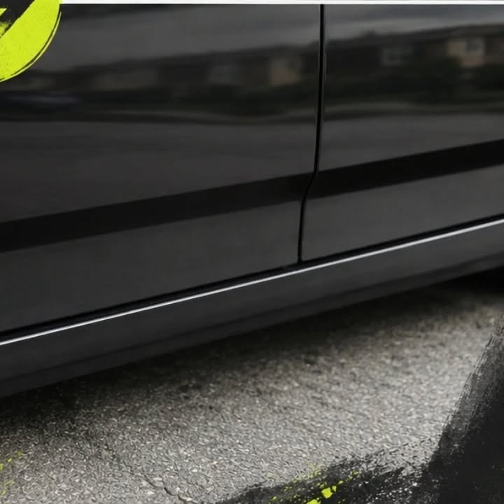 Finished black rocker panel